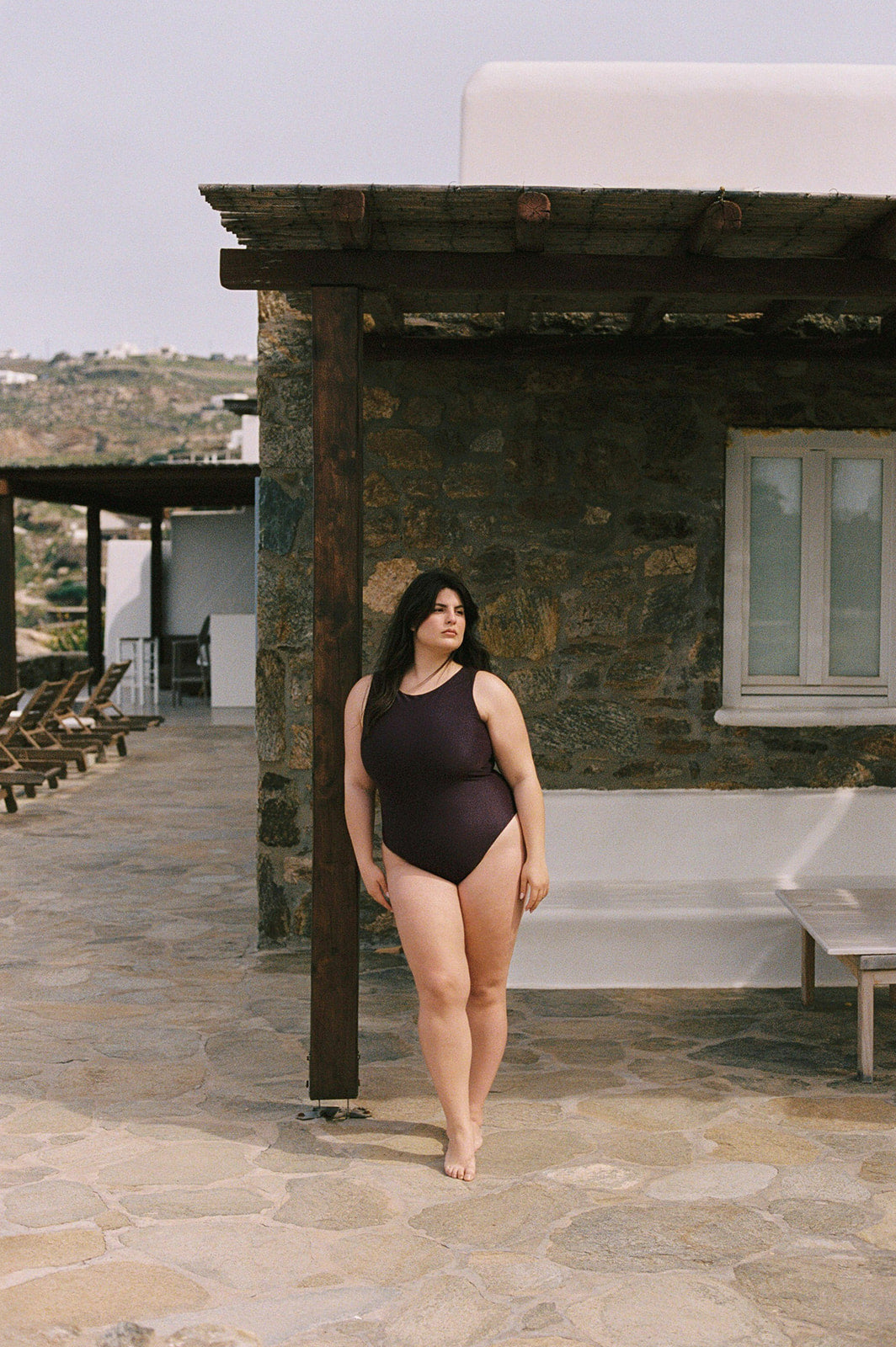 Plum Boatneck Onepiece