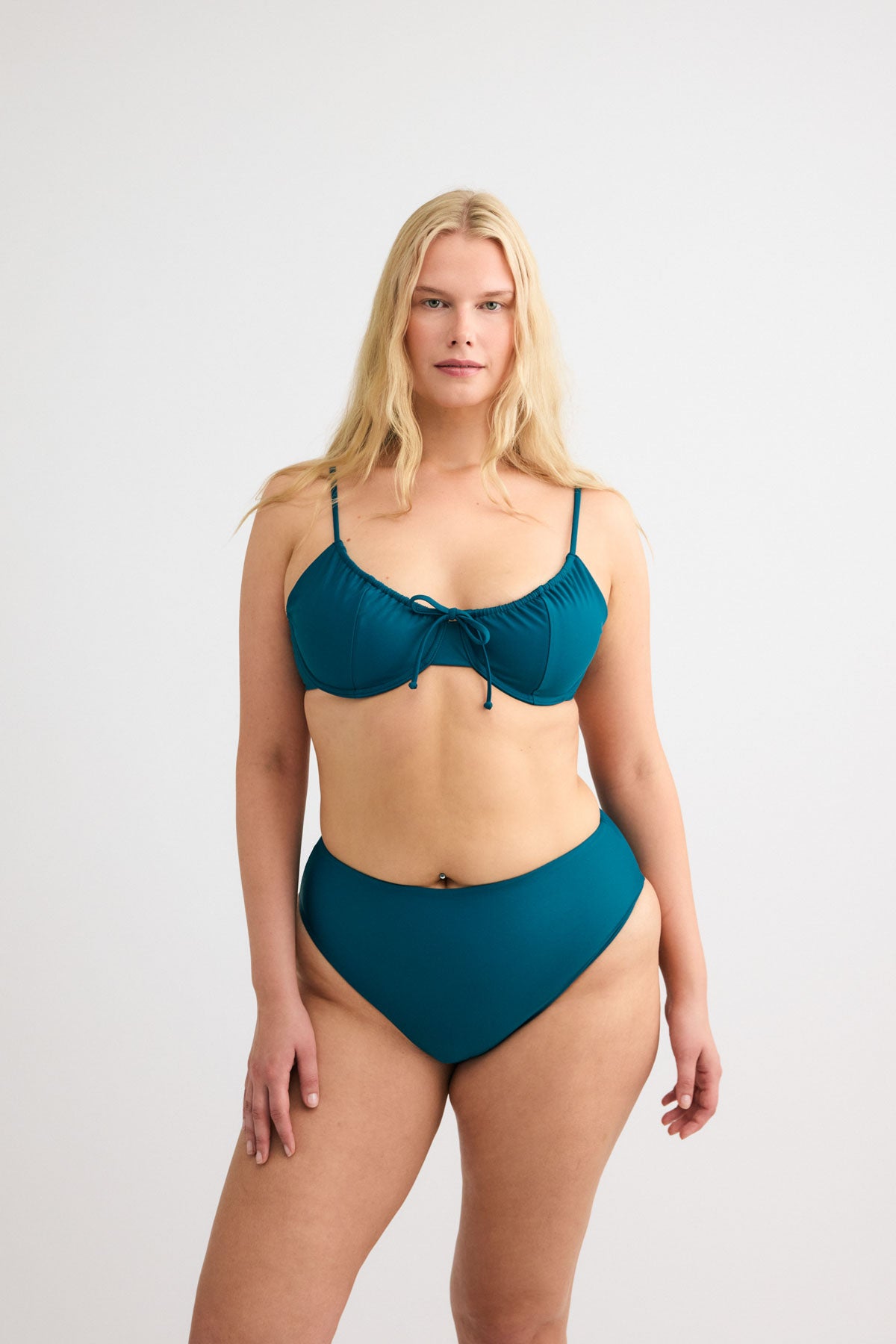 Teal Drawstring Top